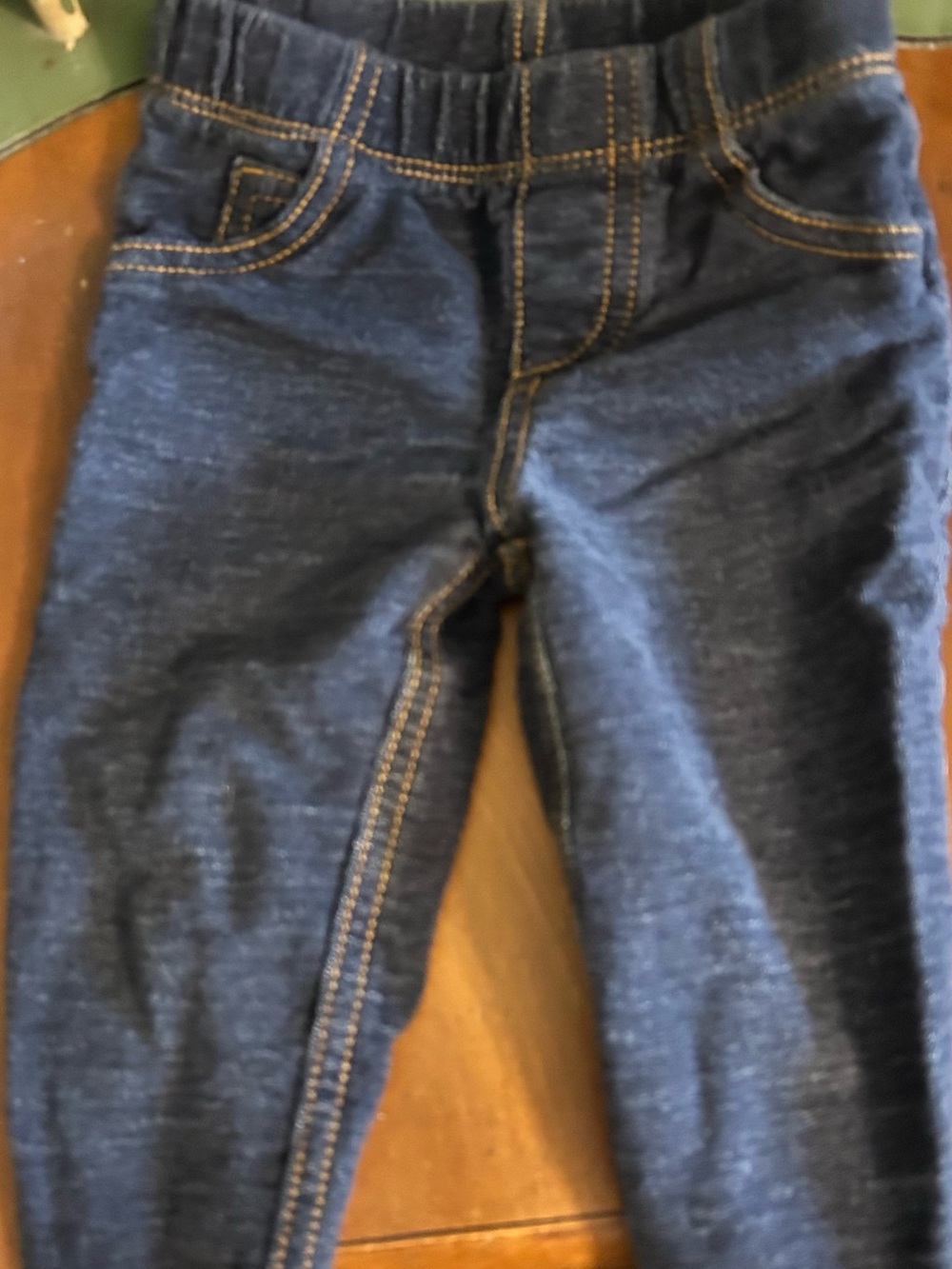 Carter's Dark Blue Stretch Denim-Look Leggings
